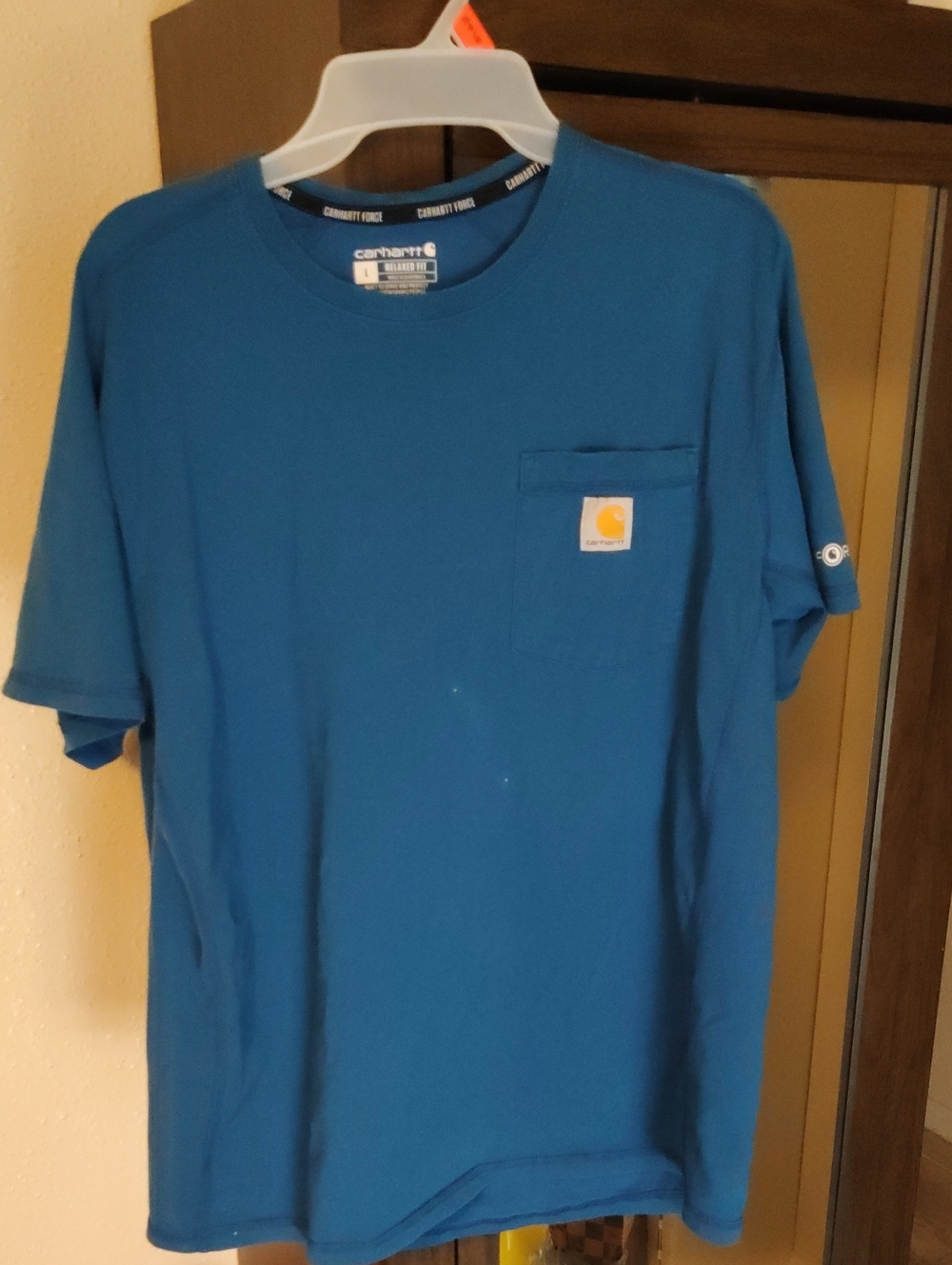 Carhartt Men’s Short-Sleeve Pocket Tee — Teal Blue
